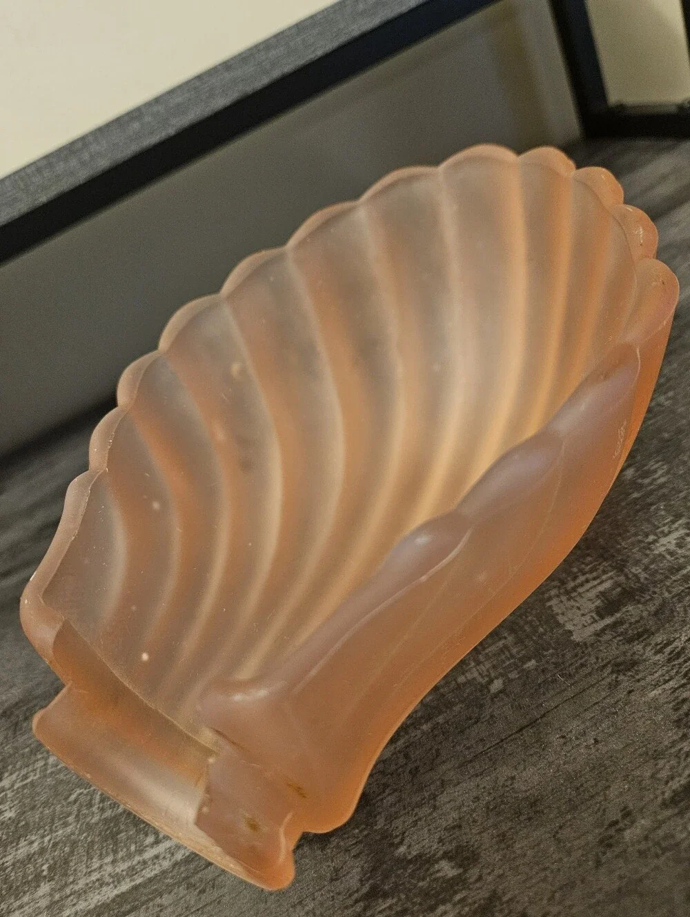 Vintage Art Deco Style PINK SATIN GLASS Slip Shades Sconces- Set Of 2